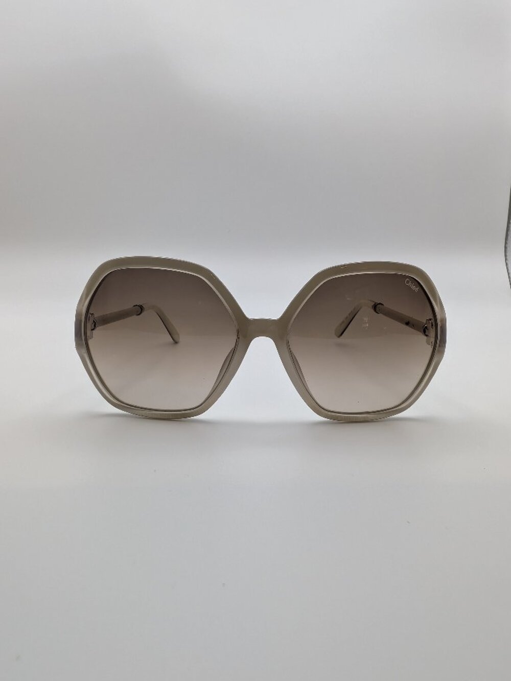 Chloé CE638SL Hexagonal Oversized Sunglasses | Cream Ivory Acetate | Style 905
